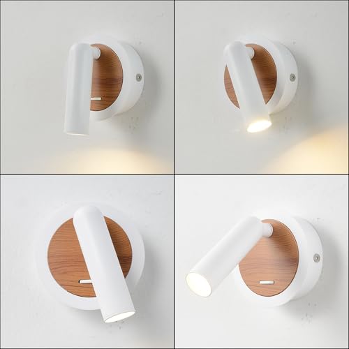 Image of Versatile Wall Lamps for Living Room, Stylish Bedroom Wall Sconces, Wall Mounted Lamp for Reading, Indoor Wall Lights, and Sconce Lighting for Perfect Ambiance (White)