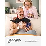 CooCoCo Red Light Therapy Pad for Neck Shoulder Pain Relief, FSA Wearable Near Infrared Light Wrap for Body, HSA Eligible Red Light Heated Therapy Belt for Upper Back, 660nm&850nm - Image 4