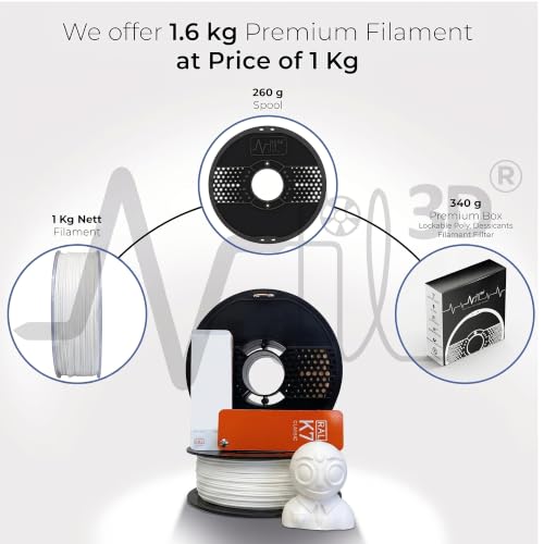 Image of NFIL3D Premium HS PLA+ Natural White - 3D Printing Filament | Compatible with All 3D Printers | 1.75mm | 1Kg Gross Weight
