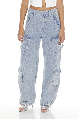 Forever 21 Women's Carpenter Cargo Jeans2