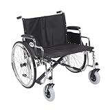 Drive Medical Sentra EC Heavy Duty Extra Wide Wheelchair with Various Arm Styles Arms