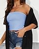 Strapless Crop Top for Women Slim Fit Tube Tops Ca... #3