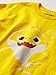 Nickelodeon baby boys Shark Big Face Toddler Short Sleeve T-shirt T Shirt, Yellow, 4 US