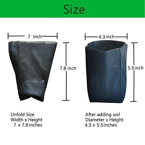 gardtree-Plant-Nursery-Bags-7-x-787-150PCS-Non-Woven-Biodegradable-Plant-Grow-Bags-Fabric-Seedling-Starter-Bags-for-Vegetable-Flower-Fruit-Saplings-Tree-Home-Garden-Supply