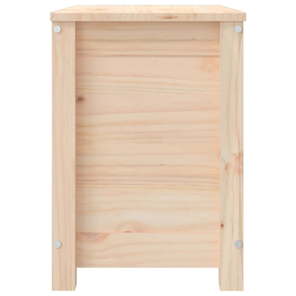 vidaXL Truhe, Aufbewahrungsbox mit viel Stauraum, Aufbewahrungstruhe mit Deckel mit Gasdruckfeder, Werkzeugkasten Holzbox Holztruhe, Massivholz Kiefer