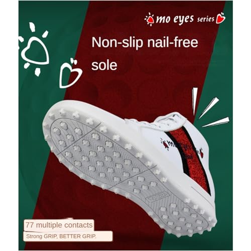Women's High top Golf Shoes, Waterproof Ladies Lightweight Breathable gaolf Sneakers Designed for Balance Performance Women for Birthday Gifts4