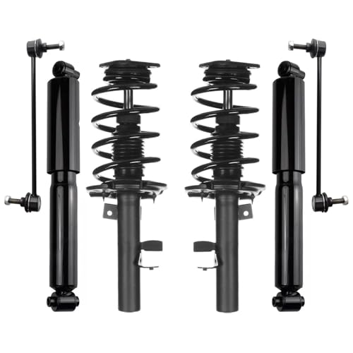 225-0970 - SuperSpring contacts the Chassis - 2018-2019 Forest River Crossfit 10 Detroit Axle - Struts Shocks Kit for Ford 2014-2018 Transit Connect, 2 Front Struts Coil Spring Assembly 2 Front Sway Bar Links 2 Rear Shock Absorbers Assembly 2015 2016 2017 Replacement Suspension