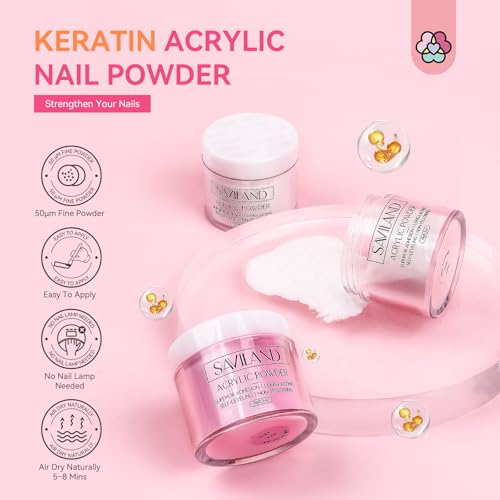 SAVILAND Acrylic Nail Kit with Drill: Professional Nail Kit Acrylic Set for Beginners with Everything Gel Polish U V Light Decorations for Home Salon Gift Set3