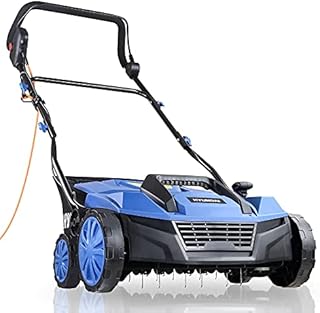 Hyundai 1800w Electric Lawn Scarifier/Aerator/Lawn Rake, 230v, 380mm Working Width, 5 Heights, 45l Grass Box & 10m Cable, Scarifier 3 Year Warranty