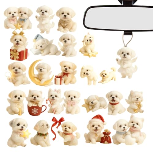 2025 Weihnachtsadventskalender | Sammlerstück 2025 2D Anhänger | Hunde-Liebhaber Anhänger Countdown-Kalender - Für Partys Autos Wände Fenster Türen Bäume Schlafzimmer Feiertage Geburtstage