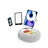 Soporte de almohada Kindle – Soporte de tableta gris suave y mullido con cuenco de almacenamiento, soporte de regazo manos libres para cama, sofá, compatible con Kindle, iPad, teléfonos y