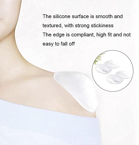 Image of Silicone Shoulder Pads for Womens Clothing, Anti-Slip Shoulder Push-Up Pads Invisible Breathable Enhancer Reusable Mothers Day Gift, 2 Pairs (Transparent)