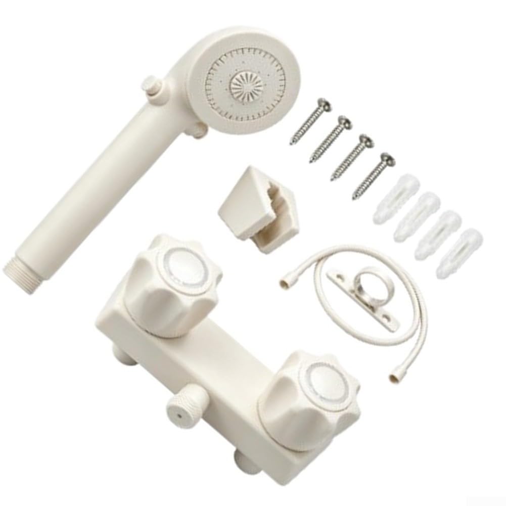 para ducha Exterior RV 4 Pulgadas ABS Ahorro Agua para ducha(creamy white)