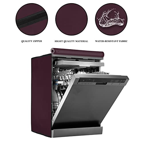 Image of Amazon Brand - Umi. Dishwasher Cover Suitable for IFB of 12, 13, 14, and 15 Place Setting (63X63X81CMS, Maroon)
