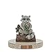 Enesco Jim Shore Heartwood Creek White Woodland Raccoon and Pinecone Figurine, 4 Inch, Multicolor