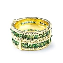 Green Garnet in Gold