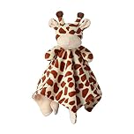 CREVENT Soft Plush Animal Face Security Blankets for Newborns Boys and Girls, Fleece Mink Baby Comforter Cuddle Blanket,Great Gifts for Birthday Baby Shower(Brown Giraffe)