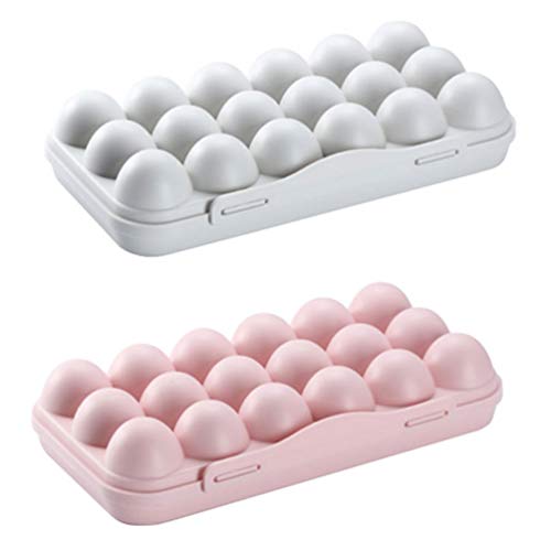 Angoily 2 Piezas Soporte para Huevos para Refrigerador Bandeja para Huevos Rellenos...