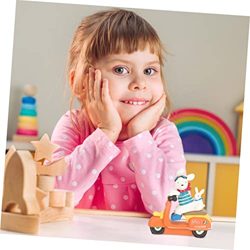 Yardwe Doll Table Decoration Motorcycle Decor Terrarium Decorations Mini Planter Pots Miniature Animal Figurines Miniature Rabbit Figurines 3D Rabbit Sculpture Garden Resin Rabbit Cute #TOP7