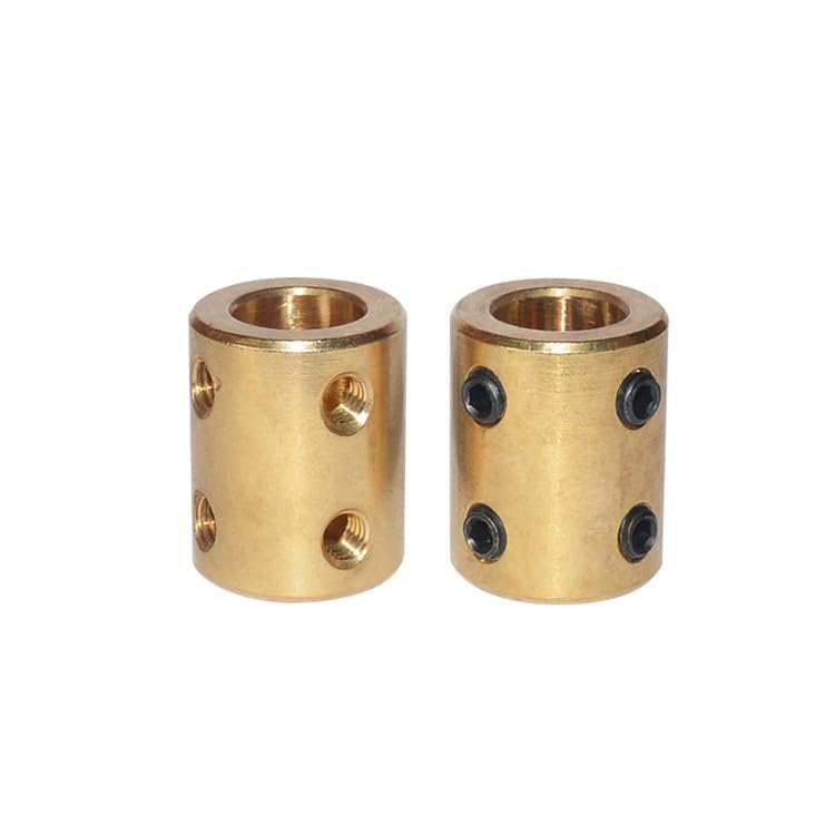 Rigid Top Wire Coupling Brass Bore 90° 180°, D16L22 Shaft Model Jaw Shaft Motor Coupling for Mechanical Drives 1pc(7mm*7mm)