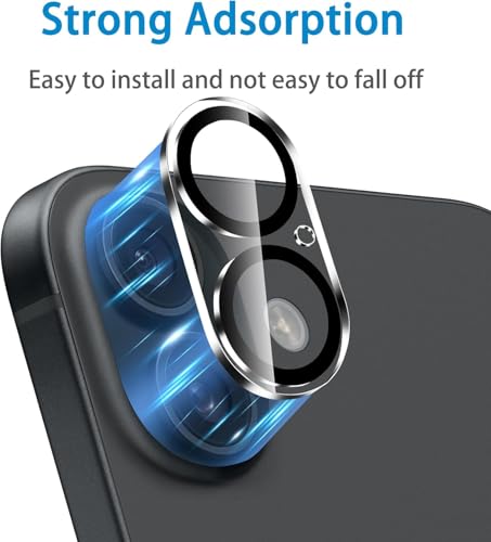 Image of Xmon Back Camera Lens Protector for iPhone 16 Plus (1 Pack) Premium Camera Glass Protector Guard, Anti-Scratch, Ultra-Clear, Easy Installation