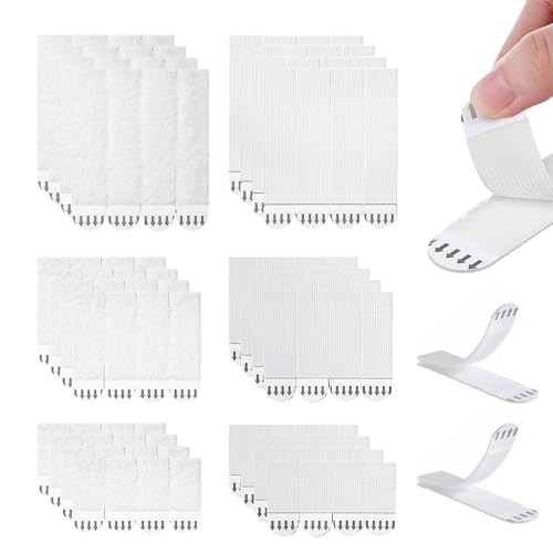 Eupneicu 72 Tiras Colgar Cuadros Sin Agujeros, Cuelga Cuadros Sin Clavos, Tiras Adhesivas Para Colgar Cuadros Para Marcos Y Adornos Navideños [36 Pares]