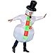 Wecloth Christmas Inflatable Snowman Cosplay Costume Party Fancy Dress Blow Up Body Suit Jumpsuit (Adult)
