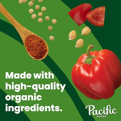 Image of Pacific Foods Organic Spicy Harissa Lentil Soup, Plant Based, 16.3 oz Can (Pack of 12)
