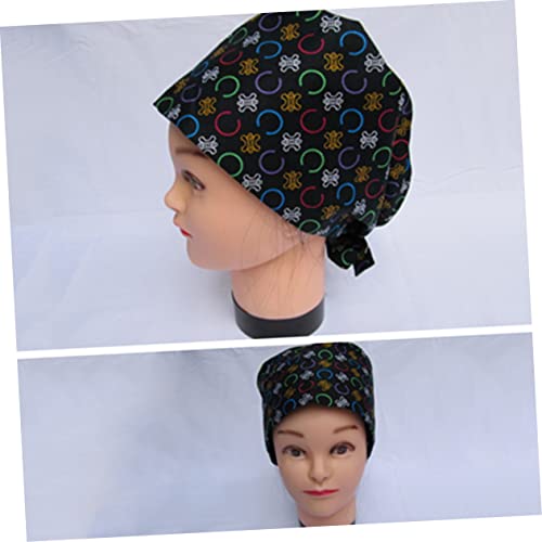 SOIMISS Touca turbante ajustável com cadarço de cozinha homens trabalhadores enfermeiros chef gorro