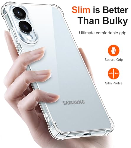Image of Lustree Back Cover Transparent Case Compatible with Samsung Galaxy S25 Edge | Clear + TPU Case with 4 Corner Air Cushion Protection & Camera Protection | Slim& Stylus Cover