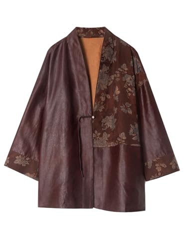Cardigan vintage en soie Xiangyunsha idéal pour vos soirées zen 560