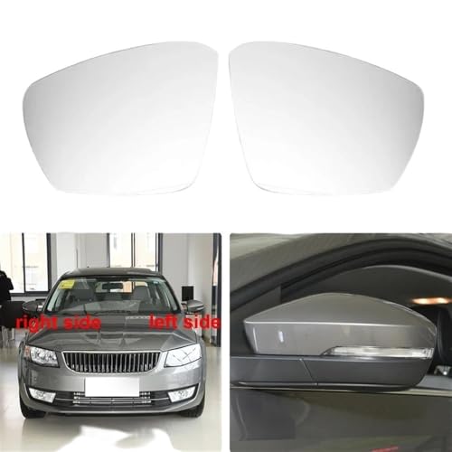 Lentilles rétroviseur latéral voiture Skoda Octavia 2016 verre de vitre d'aile