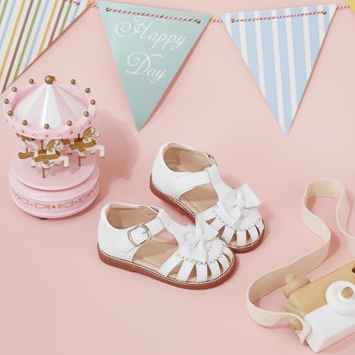 Image of Otter MOMO Girls Open Toe Princess Flat Sandals with Comfort Sole Summer Sandals