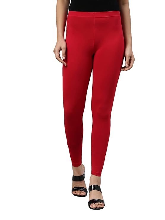 Image of Women Cotton Solid Belt Ankle Length Legging Four Way Lycra Leggings