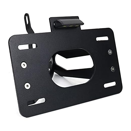 Motorcykel registreringsskylt rack Passar för YAMAHA XV 535 Virago XV 1100 Virago sida Fender Eliminator Side Mount License Plate Holder Sidoreskylthållare (Color : Black)