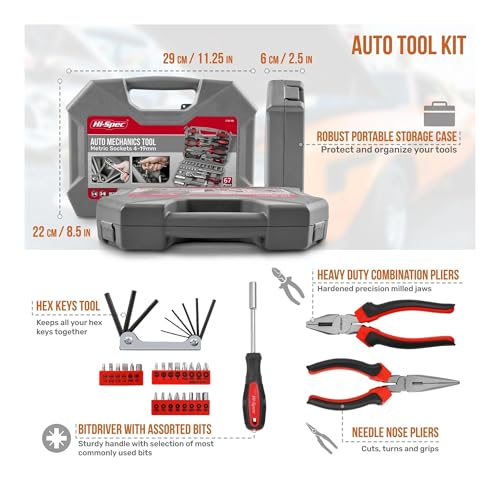 Kit de herramientas manuales para reparación de autos miniatura 4
