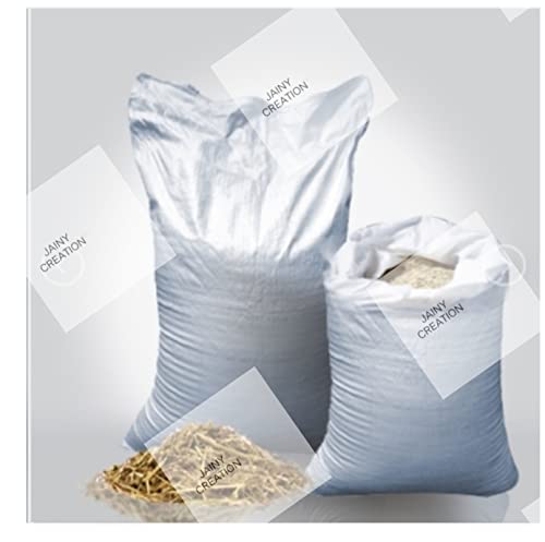 Empty HDPE White Bag | Bora, Bori for Packing Foods, Vegetables, Grains, Wheat, Rice, Sugar | 24×32 Inches | Set of 5 Pieces | Milky White