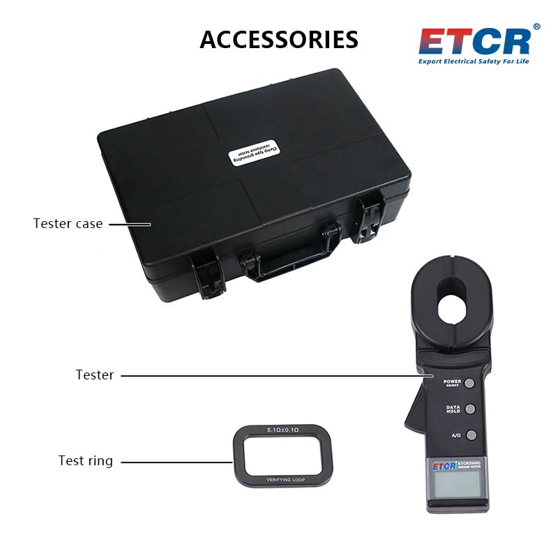 Etcr2000C Explosion-Proof clamp Ground Resistance Tester Ground Resistance Meter Digital Low Resistance ohmmeter(ETCR2000C)
