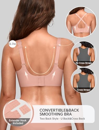 Image of OEAK Women Value Series Jelly Bras Wireless Pushup Convertible Bra | Everyday Essentials,Comfortable Bralettes,No Underwire,Full Coverage,Support Lift,Tshirt,Soft,Seamless,Scalloped