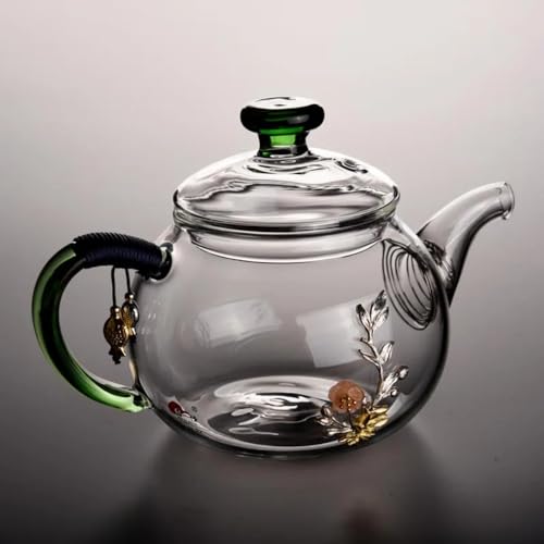 Théière en verre résistante à la chaleur 260 ml petite taille pour infusion
