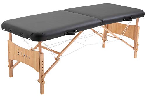 Sierra Comfort Basic, przenośny stół do masażu, czarny, długość 183 x 70 cm szerokości x 83 cm wysokości (cm)