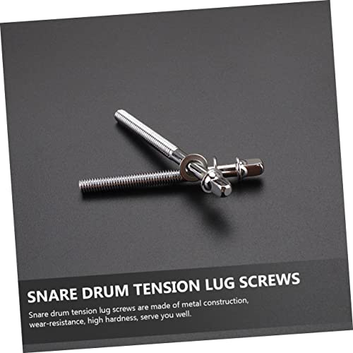 Tornillos de tensión para batería Toyvian, 24 piezas, accesorios para kit de batería y montaje jazz, color plateado miniatura 4