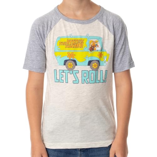 Scooby-Doo Boy's The Mystery Machine Let's Roll Collectible Raglan T-Shirt3