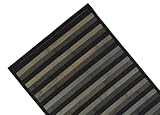BIANCHERIAWEB Tapis en Bambou dégradé Noir, Tapis de Cuisine 30 x 40 cm, antidérapant 100% Bambou, Voie de Cuisine en matériau résistant, n'absorbe Pas Les Taches