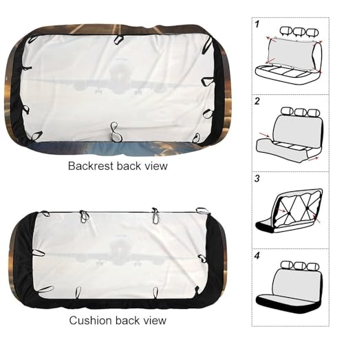 Funda para asiento trasero de avión y coche protector universal a prueba de arañazos 3