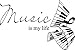 Produktbild GRAZDesign Deko Aufkleber Spruch Zitat - Wandsticker Music is My Life - Wandtattoo Musik ist Mein Leben / 86x57cm / 070 schwarz