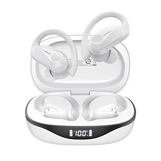 Lenovo LP75 Fone De Ouvido Sem Fio Bluetooth 5.3 Com Gancho Microfones TWS Esportivo HiFi Estéreo Bluetooth Sem Fio Impermeável Alta Fidelidade Cancelamento De Ruído