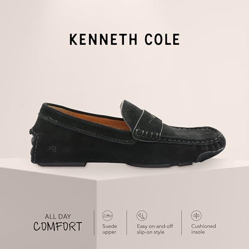 Gentle Souls by Kenneth Cole Men's Mateo Driver Penny Loafer, Black, 8 M US3