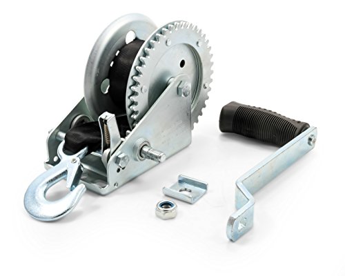 Camco Heavy Duty Steel Marine Towing Winch- Corrosion Resistant | 1,200 Lb Capacity| Durable Gears Resist Wear & Tear| Resilient & Uv Resistant 20’ Strap - (50001) #TOP1