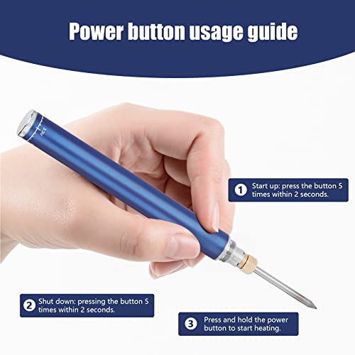 Jyjzpb Cordless Soldering Iron Built-In 1100Mah Battery Portable And Compact Temperature And Voltage Adjustable Household thumb #3